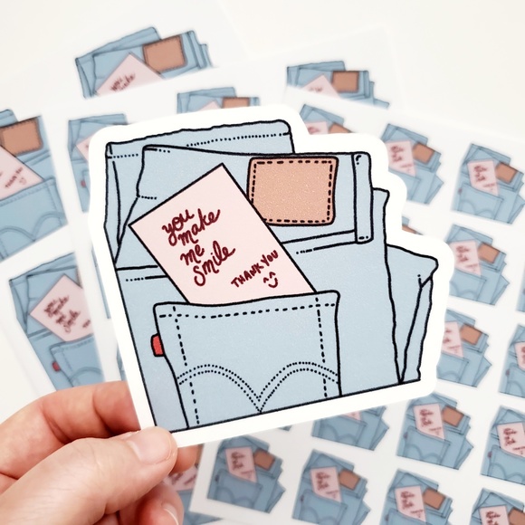 LB087 STICKERS Custom Poshmark Stickers You Make Me Smile Thank You Sticker - Picture 7 of 7